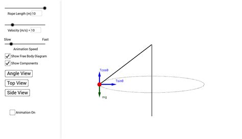 conical pendulum simulation